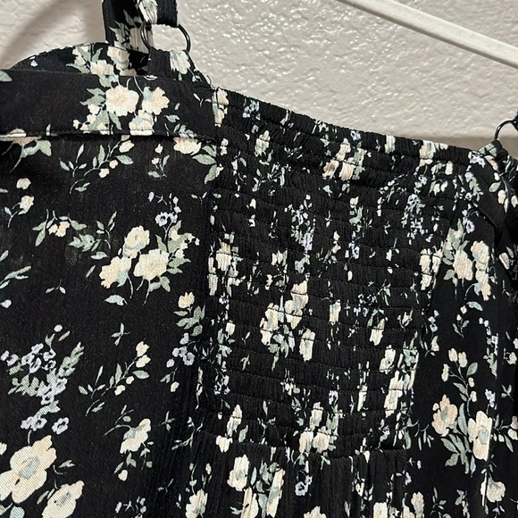 Wallflower Black Floral Mini Dress with removable cups Size Large Sleeveless Y2K - Picture 10 of 11